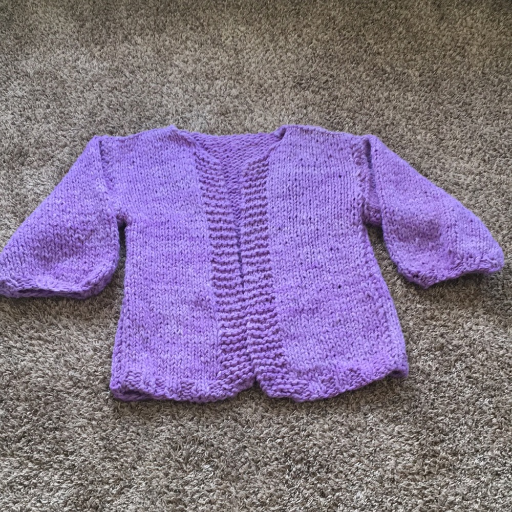Little Tienda Purple Sweater Cardigan